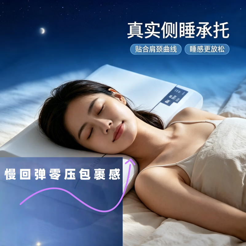 亲芙诺云朵般柔软睡感人体工学护颈枕慢回弹记忆棉枕头助睡眠深度好舒服 2只装)2A亲芙助眠pro A类 一对 中枕 8cm 70*42*8CM(亲肤助眠)热销同款