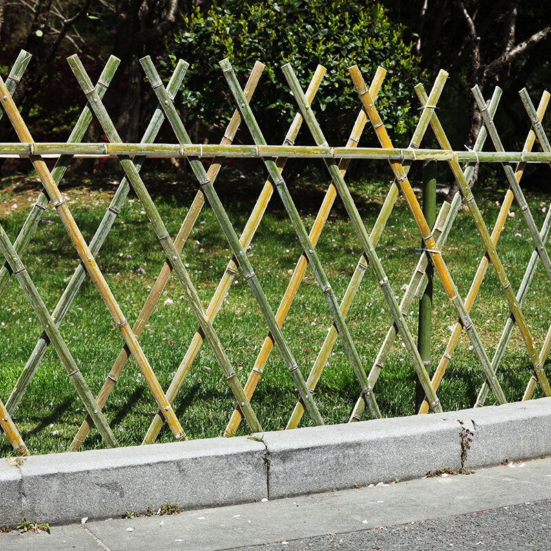 古之南 竹篱笆栅栏围栏 伸缩竹拉网户外室外庭院护栏花园竹子竿竹拉网