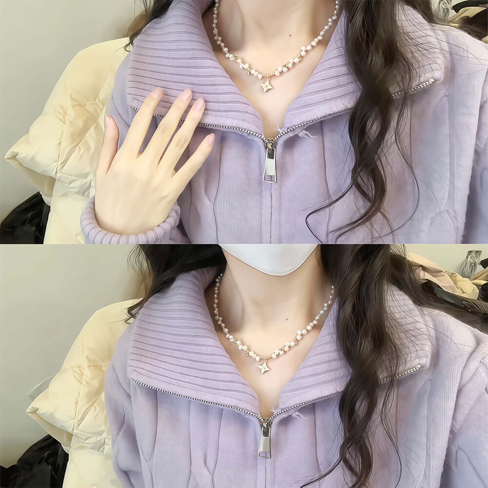 浪莎紫色麻花毛衣外套女秋季半高领双拉链针织开衫温柔韩系风通勤上衣 紫色 【保暖抗起球】 均码 【建议80-140斤】
