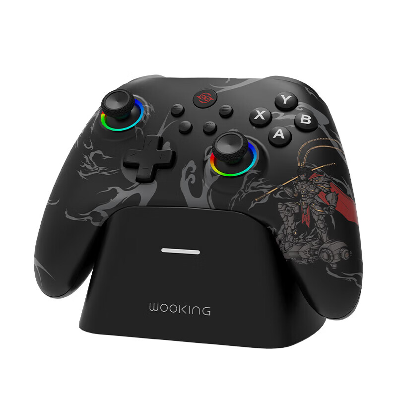 吾空吾游无线游戏手柄三模蓝牙2.4G适配PC平板手机switch电脑Steam地平线6怪物猎人双霍尔遥杆 吾游GCpro-进阶黑+接收器+充电底座