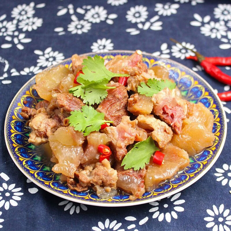 黄牛边角肉筋头巴脑牛筋牛蹄筋牛腩熟食批发火锅板筋网红食品新鲜 正宗筋头巴脑250g*6袋