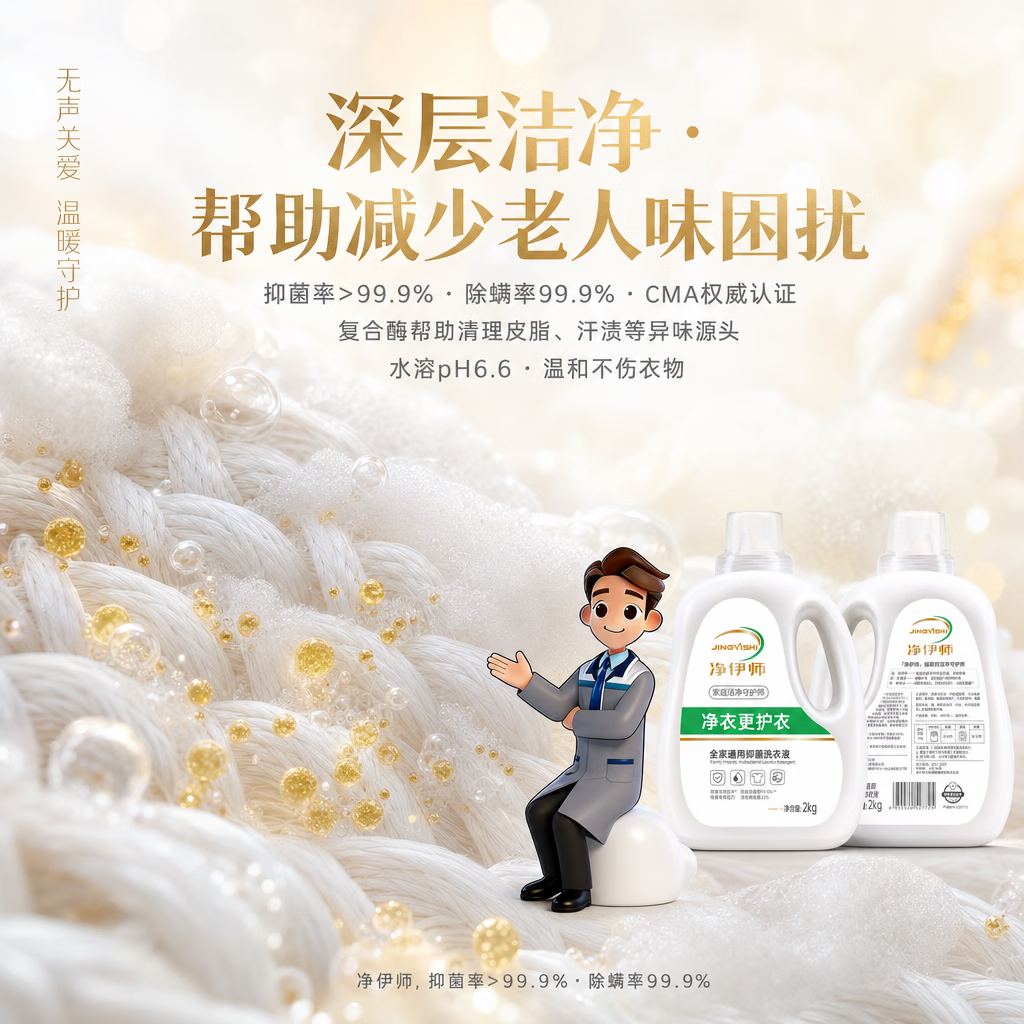 净伊师长辈衣物帮助减少老人味抑菌洗衣液 1瓶