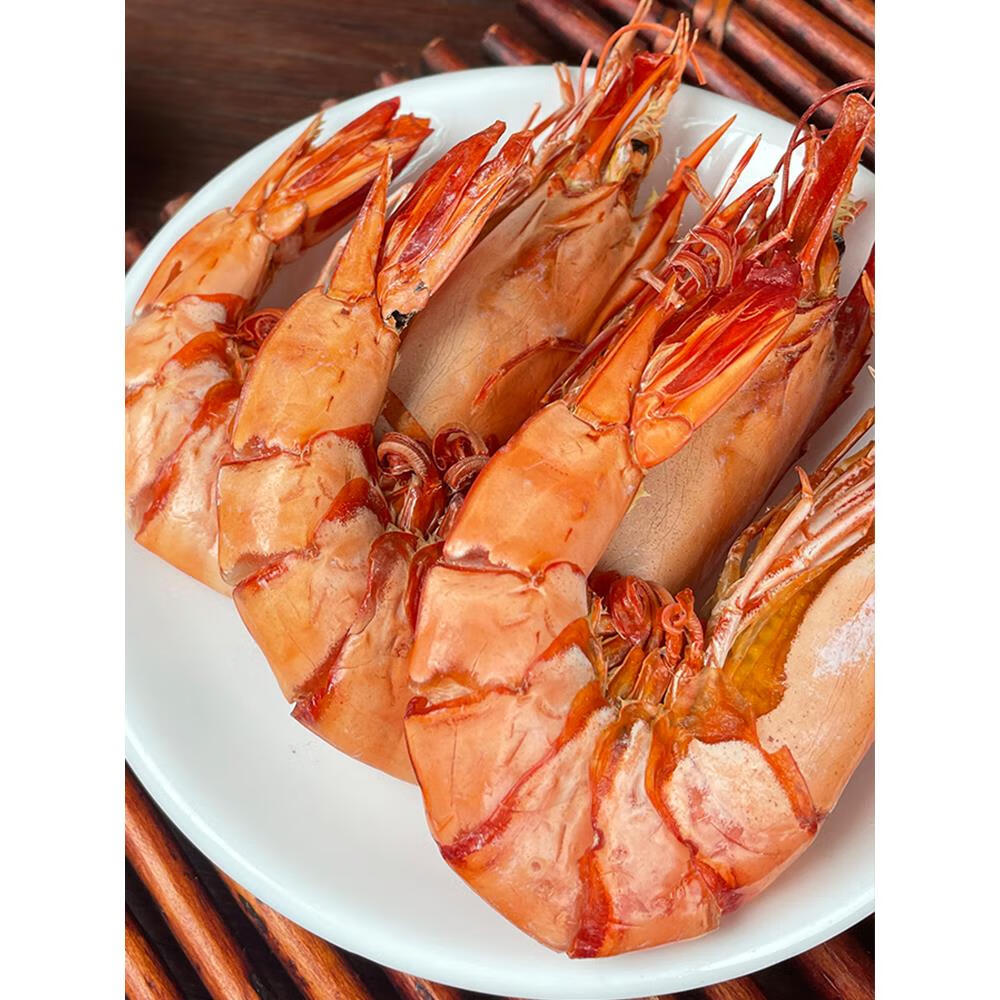 九节虾干特大即食烤虾干大号海对虾干孕妇儿童零食黑虎斑节虾干货