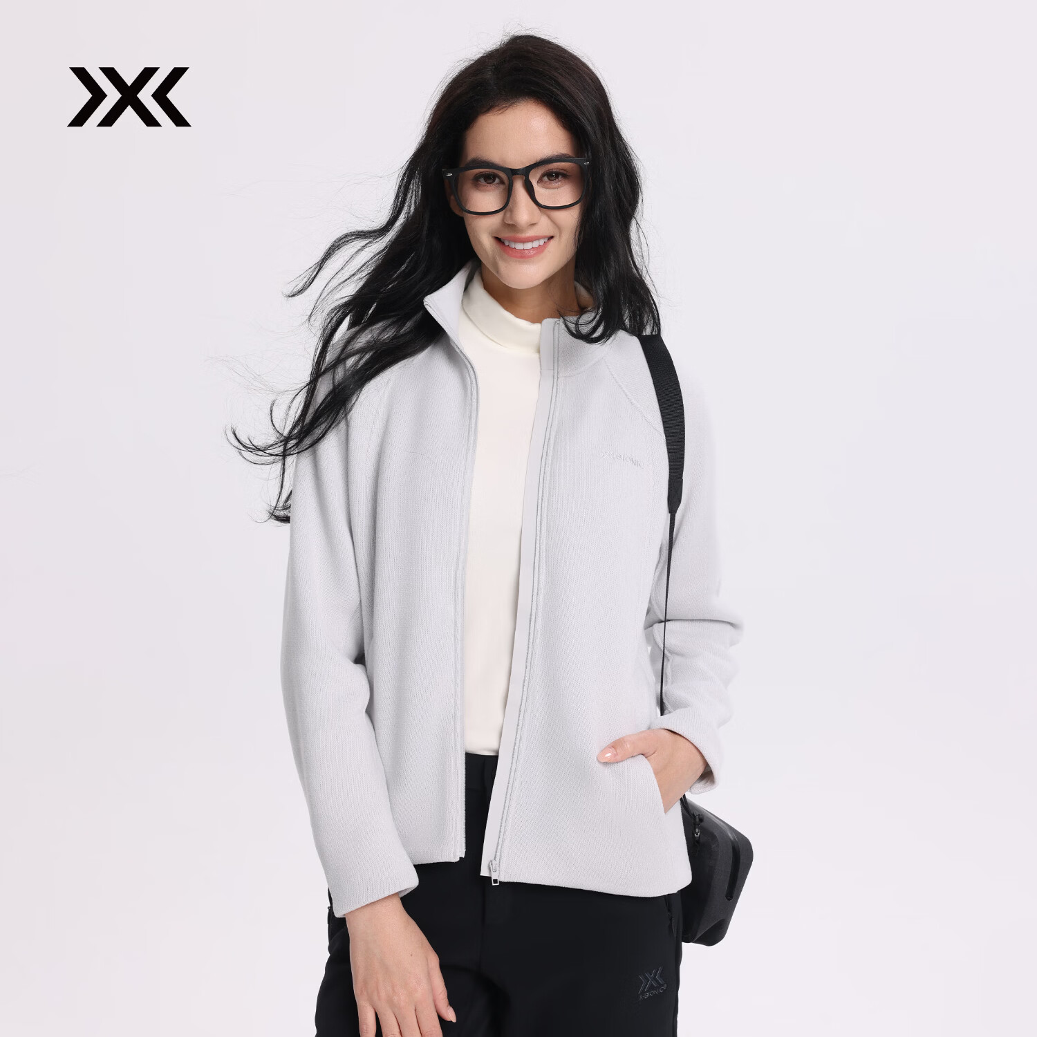 XBIONIC艾德THERMAL PRO立领夹克女上衣外套Polartec抓绒衣保暖透气舒适 月石灰 S