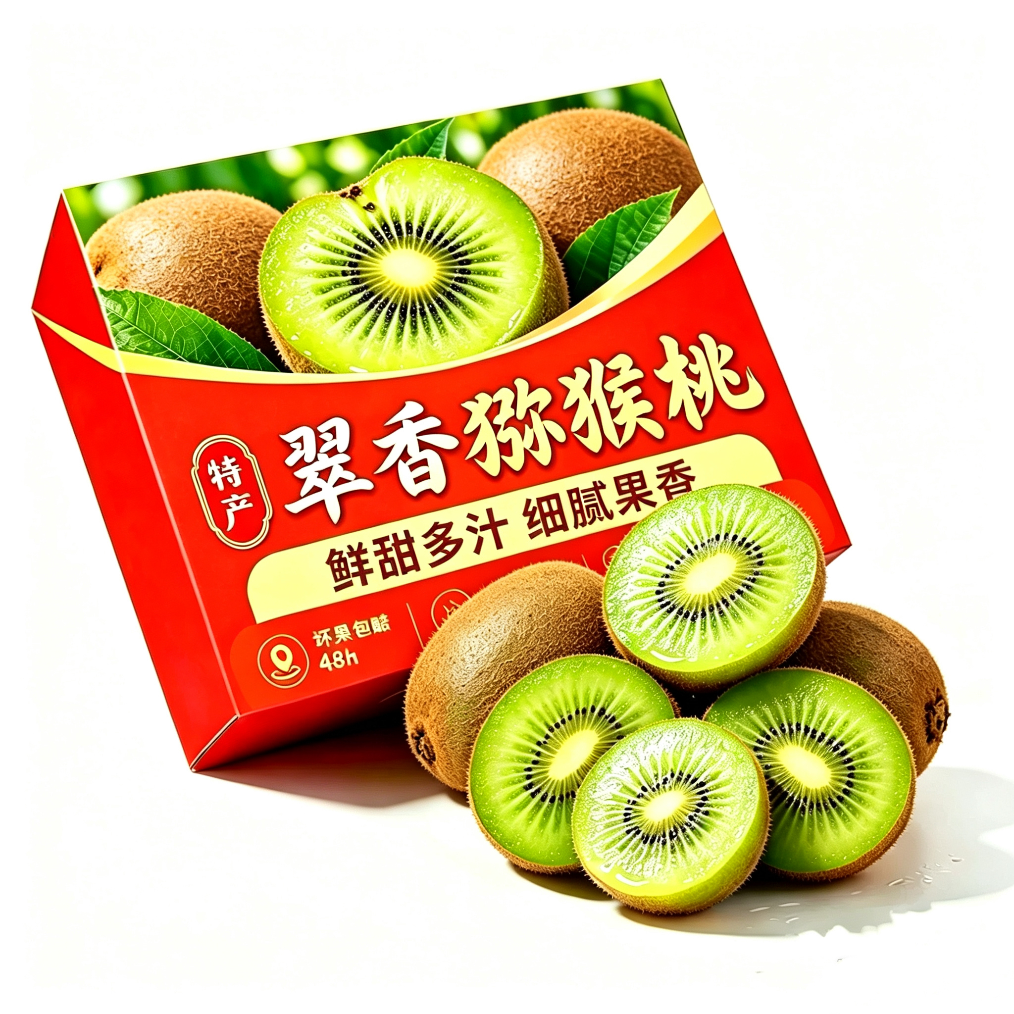果迎鲜 放软吃 陕西绿心猕猴桃 奇异果孕妇新鲜水果酸甜爽口 翠香猕猴桃 12个80-100g