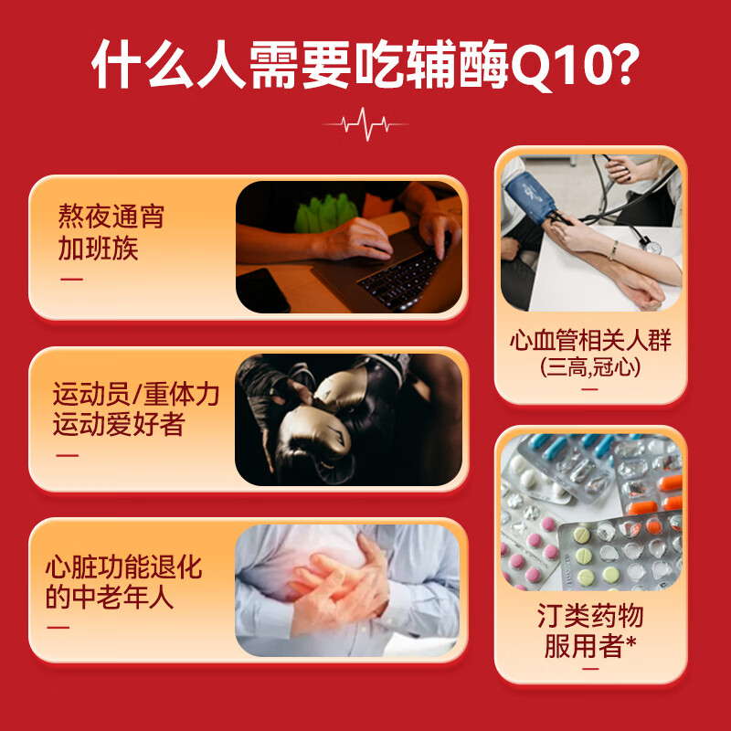 善要素华东医辅酶Q10胶囊 增强免疫力抗氧化加班熬夜常备心脏 30粒*2瓶