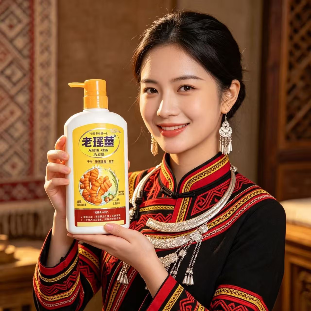 老瑤薑正品香港老瑶姜洗发水生姜米酵素精华控油去屑止痒柔顺720ml 老瑶姜1瓶