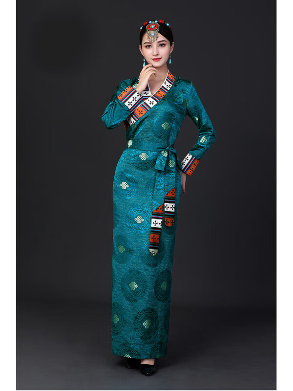 蜜凡苏西藏旅游服装女全套新款博拉藏族服装女拉萨服民族风锅庄舞裙