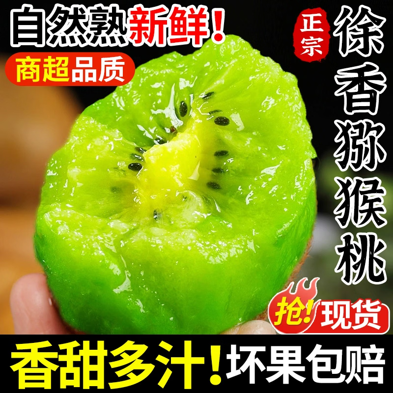 小博生鲜正宗陕西周至徐香猕猴桃绿心奇异果应季新鲜水果孕妇水果大果酸甜 徐香猕猴桃24枚单果70-90g