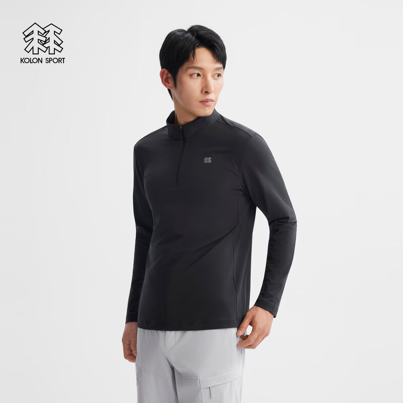 KOLON SPORT/可隆户外吸湿速干T恤 男士S-FUNCTIONAL半拉链长袖T恤