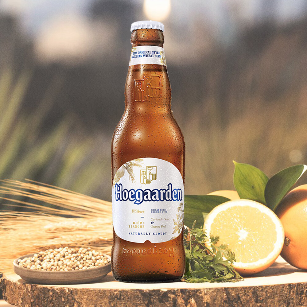 福佳(Hoegaarden)金奖小麦精酿白啤330ml瓶装11.7°P比利时风味清爽聚会自饮啤酒 330mL 12瓶 白啤 箱装