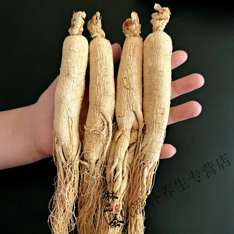 胖东来同款长白山人参生晒参整支中药材林下野山参泡酒特大晒干人参干 精选15年[250克]20支装