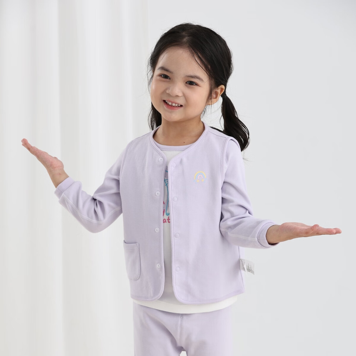 丽婴房【5A抗菌】丽婴房[轻暖系列]儿童马甲纯棉家居背心内搭外穿小马甲 婴儿蓝 140 cm