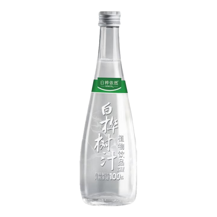 白桦依然100%天然大兴安岭白桦树汁原液桦树水植物饮料木本原汁330ml整箱 4箱 复购热卖【到手330ml*24瓶】