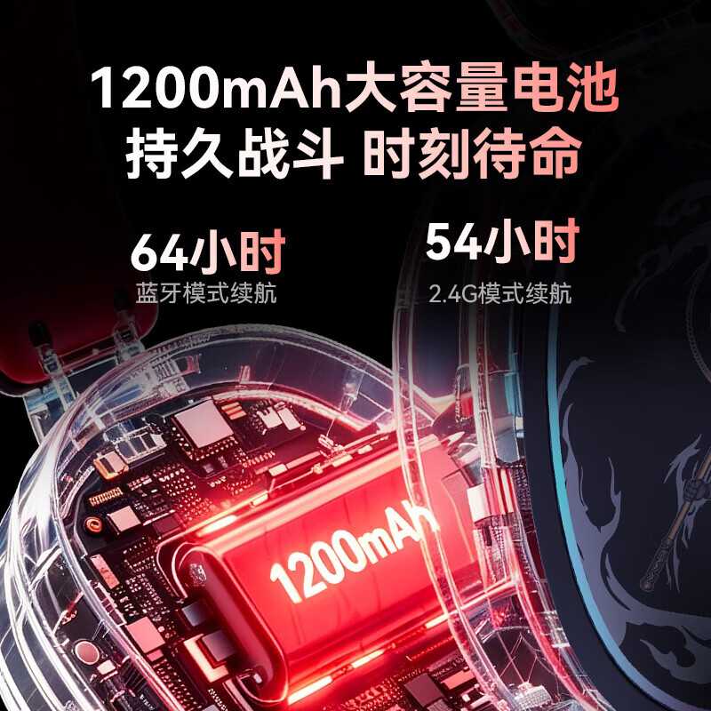吾空HSpro头戴式耳机游戏耳机头戴式 三模连接无线耳机蓝牙耳机电竞游戏专用三角洲MOBA吃鸡258g轻量化 【进阶版】三模｜手机电脑都能连