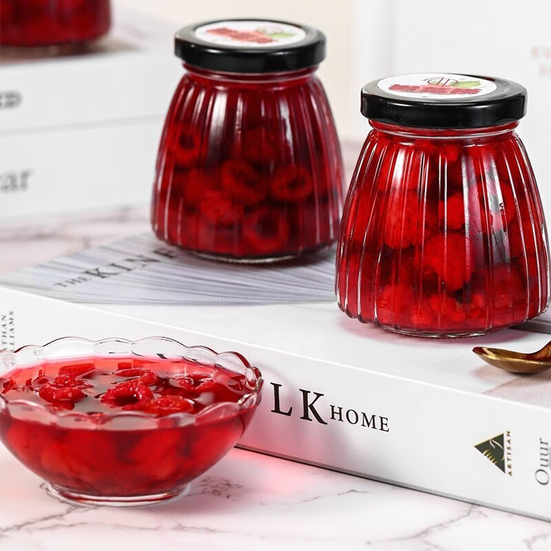 特产树莓果酱罐头 伊犁唐古莱玛琳覆盆子果肉树莓捞水果罐头 树莓罐头