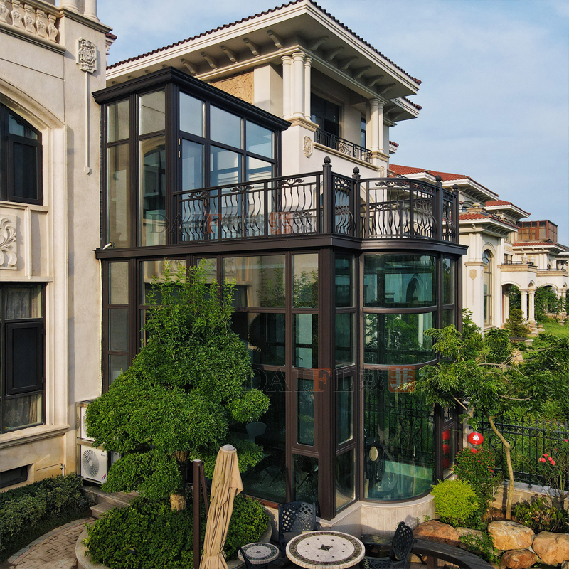 fl)复式别墅平台露台阳光房中空玻璃保温隔热户外楼顶庭院门窗封阳台