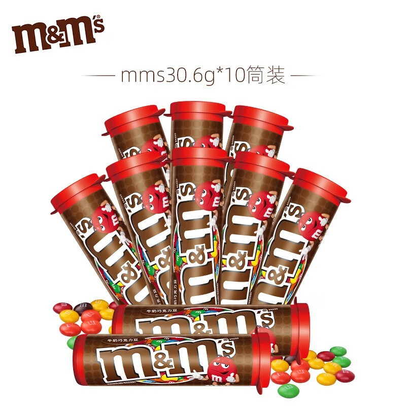 M&M'Sţ���ɿ�����������ʳ�ǹ�������������Ů�Ѷ�ͯ����伢ʳƷ M&M'S�ɿ�����30.6g*10ƿװ306g 37.9Ԫ