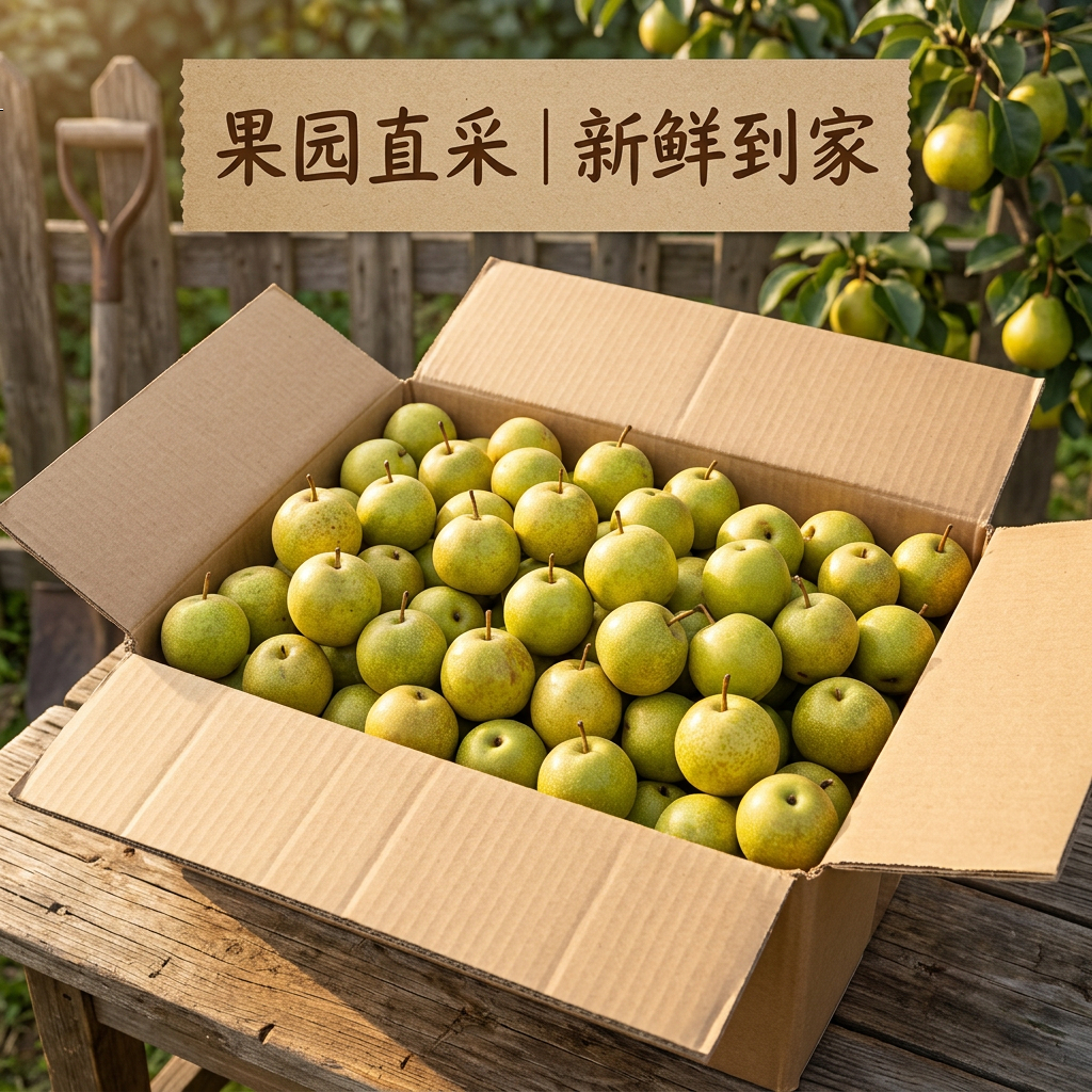 正品新鲜现摘京白梨多汁脆甜 5斤左右新鲜京白梨