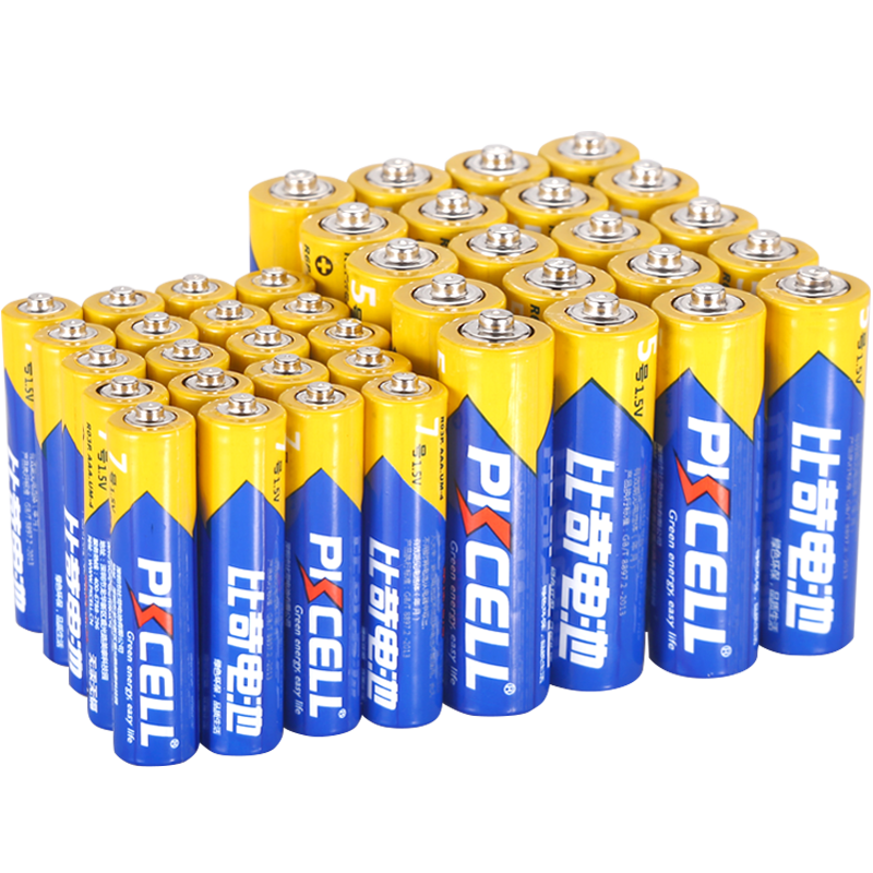 比苛（Pkcell） 电池电子玩具碳性环保耐用【5号20粒+7号20粒共40粒控/电子秤/鼠标】