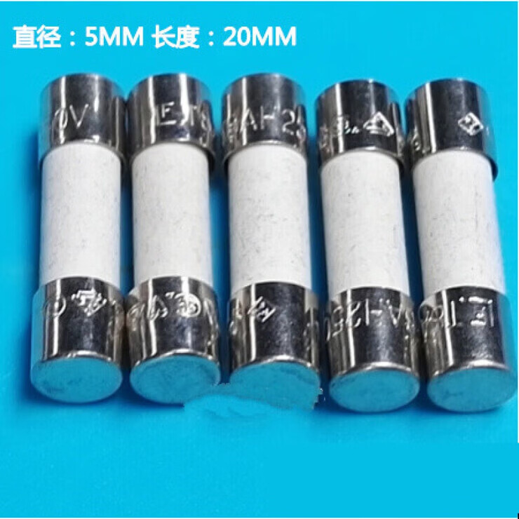 妙普乐5*20陶瓷管保险丝T1A T2A T3.15AH T4A T6.3A T8A T10AH250VP 1AH250V10个 5X20 慢熔延时 T10个