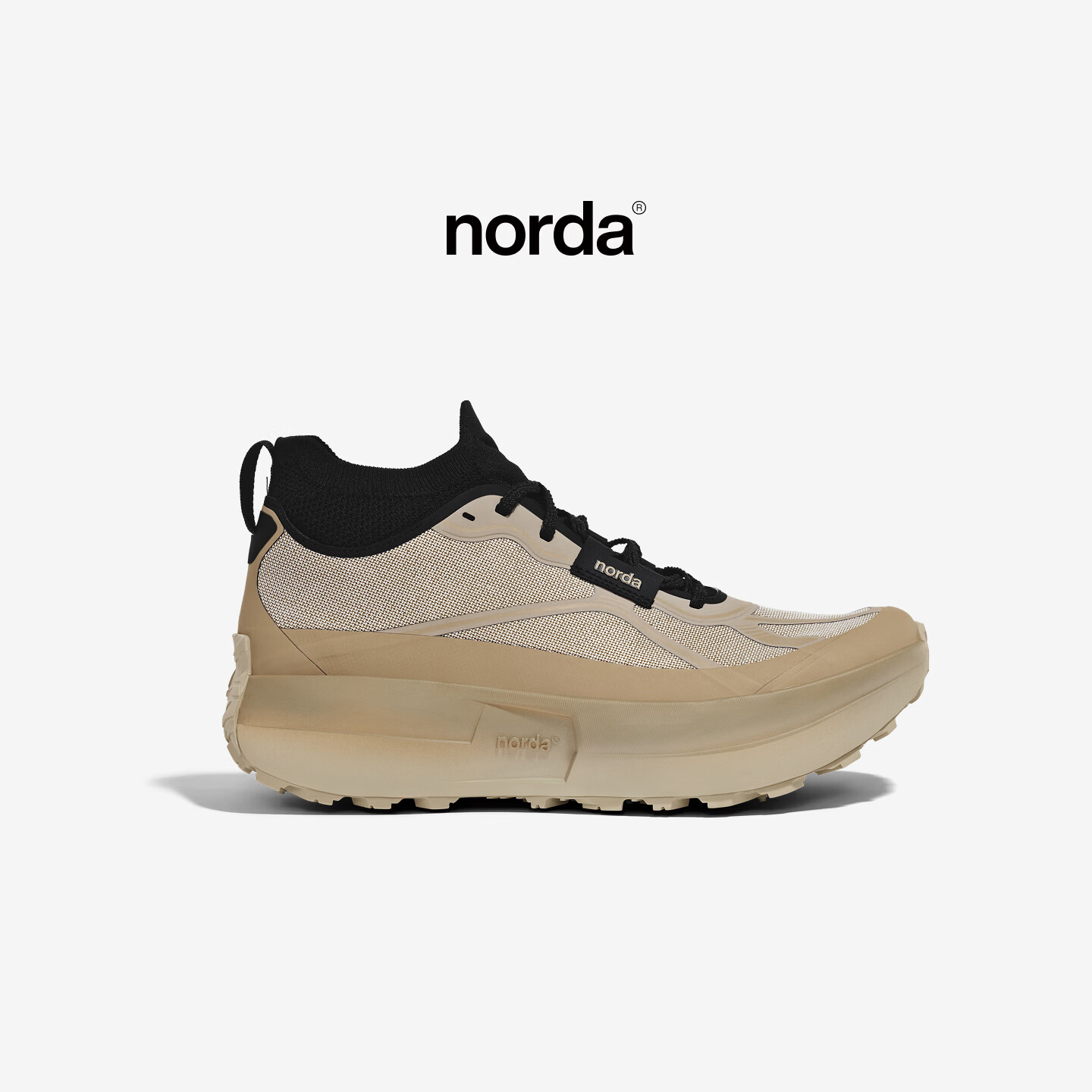 NORDA055 男子高帮越野跑鞋Dyneema户外徒步轻便耐磨轻便全地形运动鞋 层岩棕 40.5 (男)(建议拍大半码)