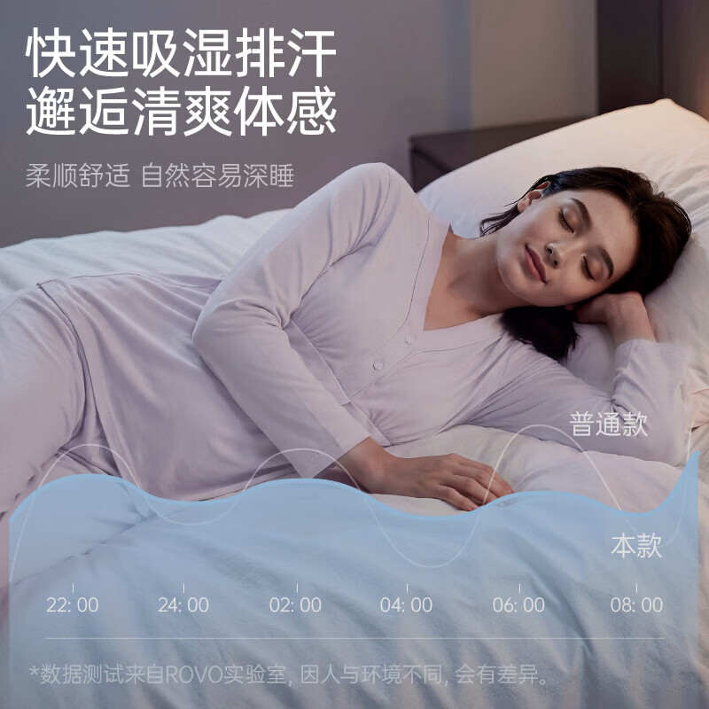 ROVO月子服保暖孕妇睡衣秋冬产妇产后加厚哺乳孕期家居服套装 奶油米 L