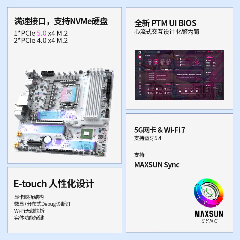 铭瑄 MS-iCraft B860M CROSS PRO 瑷珈电竞之心 图 4