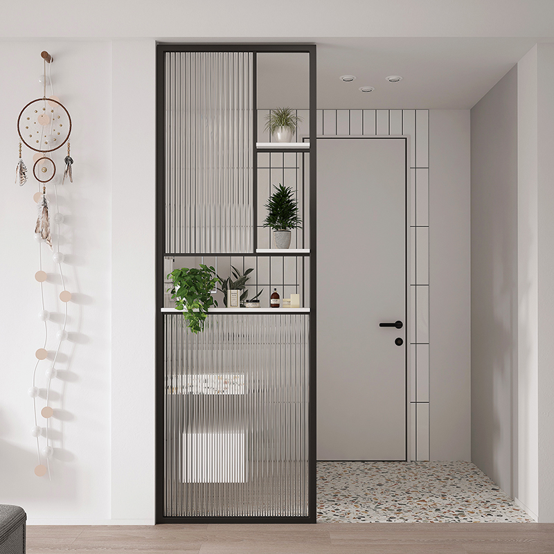 吉梵棠轻奢长虹玻璃卫生间屏风隔断客厅洗手台简约玄关隔断屏风墙遮挡