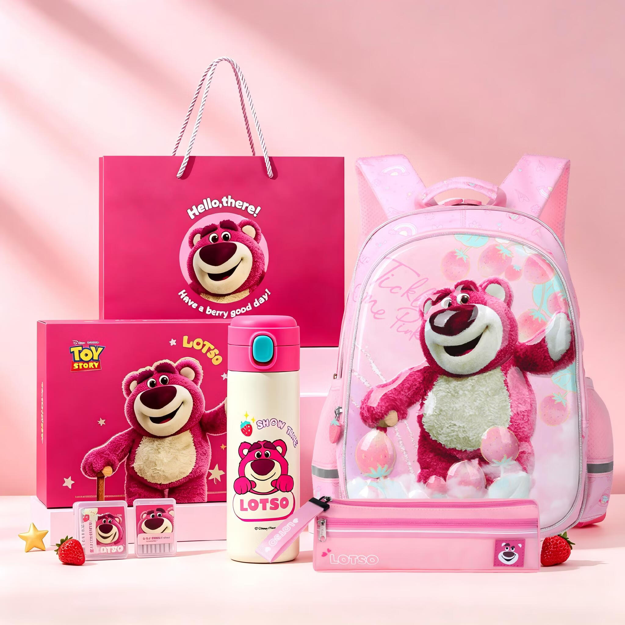 迪士尼（Disney）电动文具套装 儿童书包保温杯笔袋电动削笔器橡皮小学生文具礼盒学习用品 女孩生日礼物入学礼包