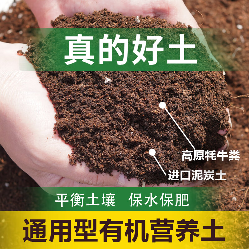 昆仑十二仙（KUNLUNSHIERXIAN）营养土养花有机通用型专用泥炭土种植土壤多肉种花家用 3L体验装