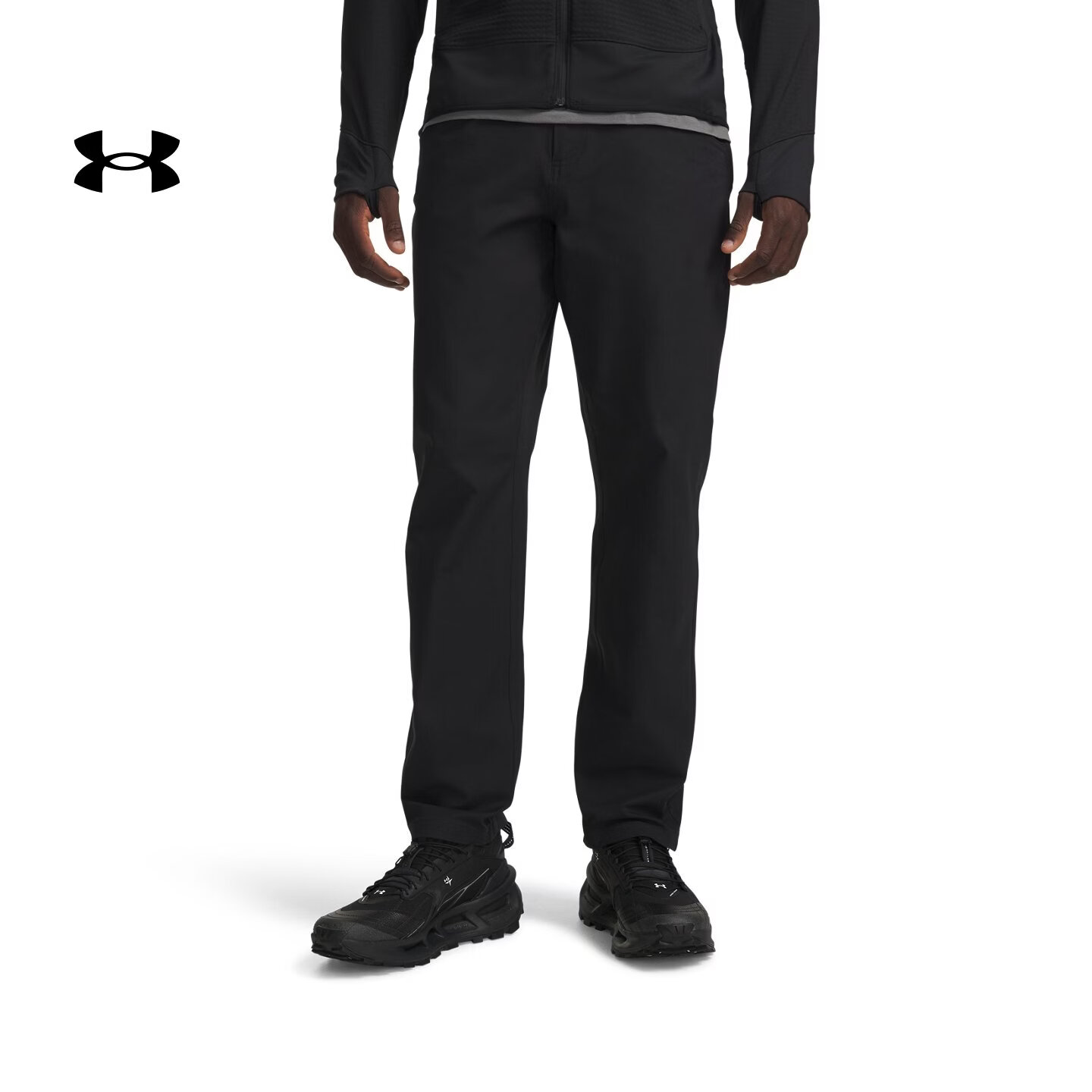 安德玛（Under Armour）【早秋上新】UA新款Venture Flex男子轻质斜纹梭织户外运动长裤 黑色001 42 /34