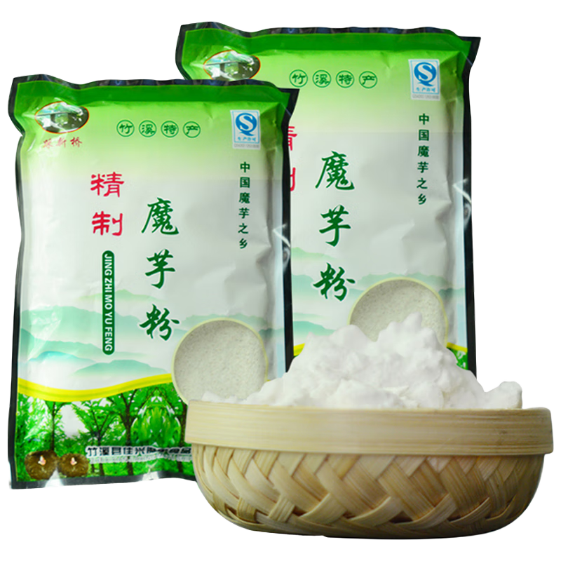 踩新橋純魔芋精粉450g 魔芋豆腐粉 魔芋素菜素食 火鍋食材 附堿粉教程