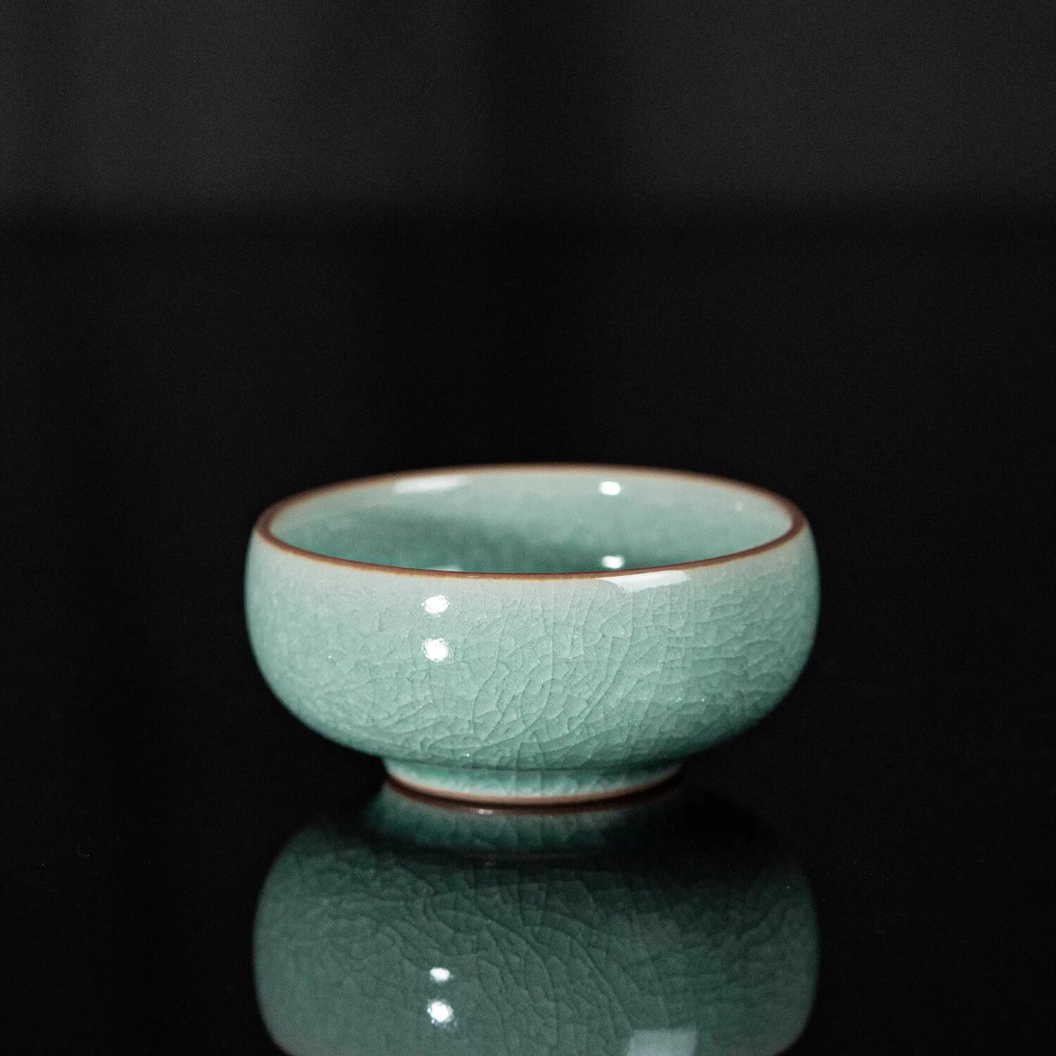 隐庐叶小春冰裂鱼乐杯龙泉青瓷茶杯茶具主人杯个人专用开片可养品茗杯 冰裂鱼乐杯
