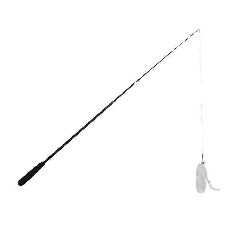 【精选厂家】逗猫棒长杆可伸缩猫咪的玩具羽毛超长自嗨幼猫钓鱼竿 1.8米逗猫棒+4个替换头 无规格
