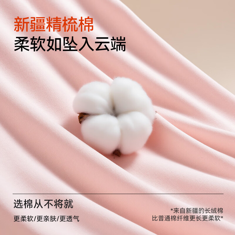 猫人(MiiOW)保暖内衣套装男女两件套秋冬季保暖秋衣秋裤纯棉抗菌防螨保暖内衣 浅粉套装【纯棉防静电柔暖亲肤/抗菌防螨】 L