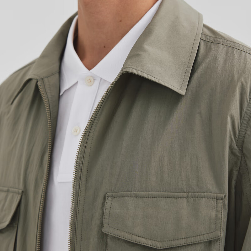 Scofield男士25年春季新款轻薄透气舒适商务休闲简约夹克外套上衣 军绿色 M 170