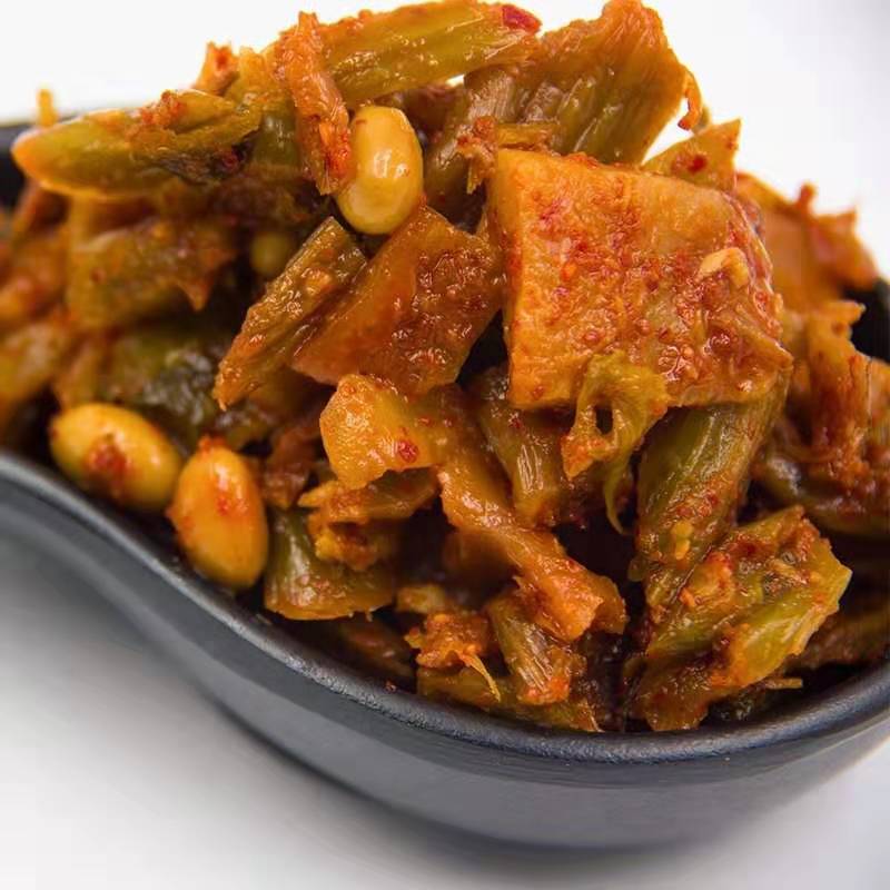 虎钢馋宜享健康江西鹰潭特产贵捺贵溪捺菜酸辣芥菜爽口临川菜梗 江西