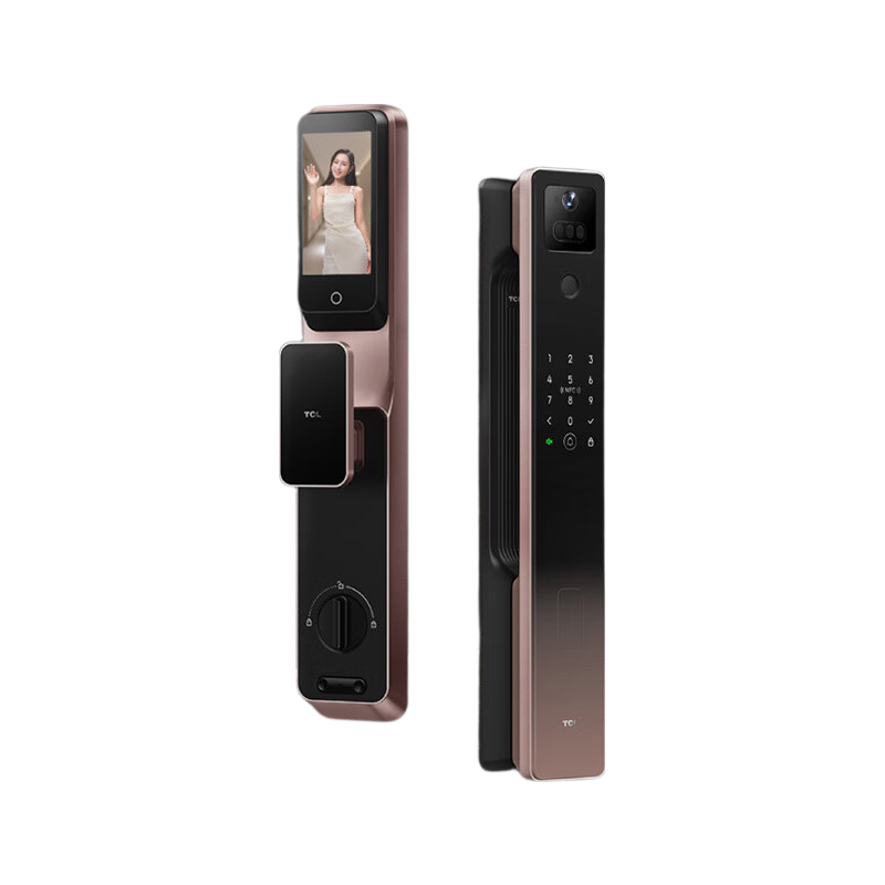 TCL智能锁3D人脸识别猫眼指纹锁家用防盗门密码锁电子锁K7G Plus 实时监控电子锁体K7G Plus古铜棕