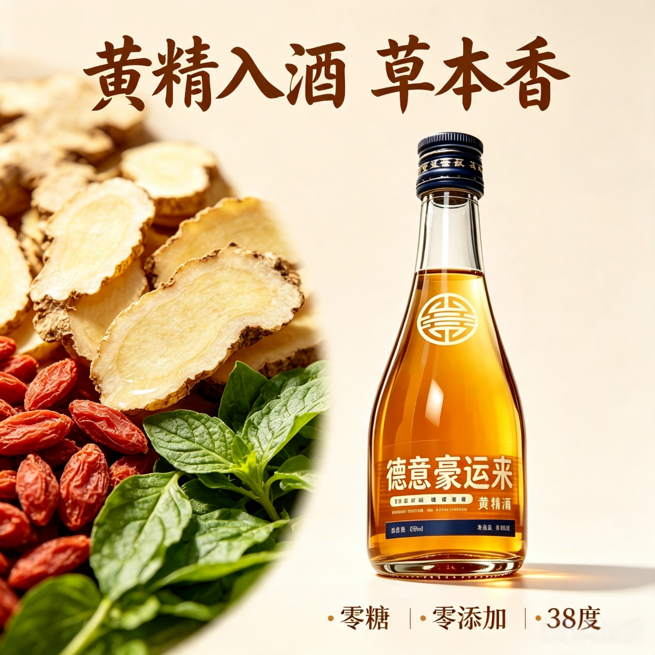 德意豪运来黄精酒125ml六瓶整箱38度零糖零添加康养阳刚聚会自饮 38度 125mL 6瓶