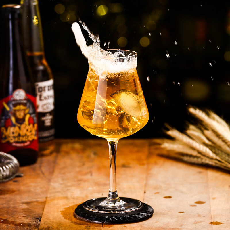 郁金香精酿啤酒杯家用比利时特酷TEKU 高脚杯 水晶玻璃红酒杯葡萄 特酷杯420ml(适合330ml精酿)