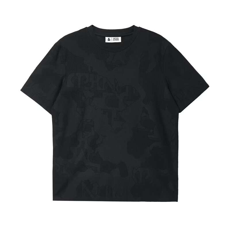 杰克·琼斯(JACK&JONES)男装夏季短袖T恤合集 226201197E40黑色 常规 XS (165)