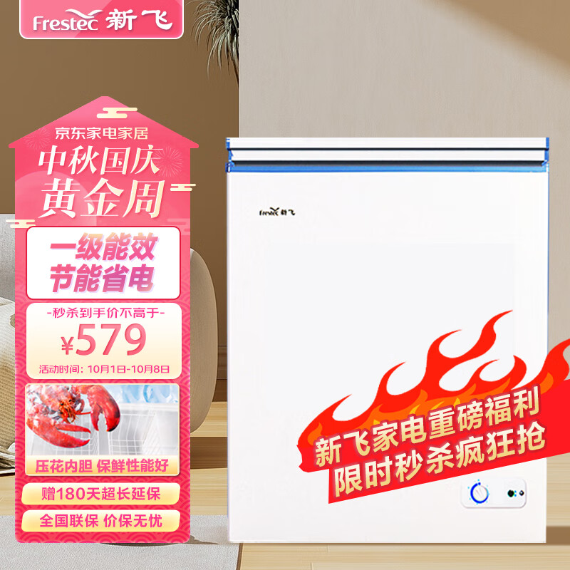 新飞（Frestec）96升冷藏冷冻转换迷你家用冰柜小冷柜一级能效立式冷柜单温小冰箱 BC/BD-96HJ1EW怎么看?