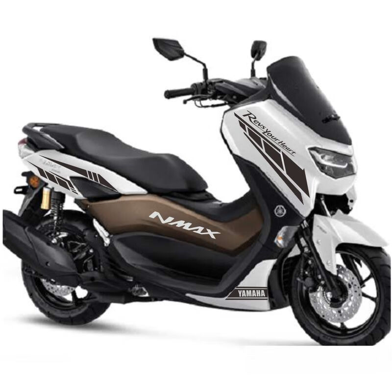 适用于雅马哈nmax155车贴踏板全车拉花摩托车身贴花 红色 黑色全车