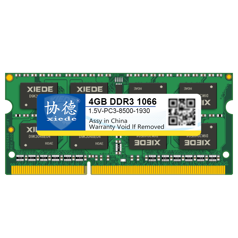 xiede 协德 PC3-8500 DDR3 1066MHz 笔记本内存 4GB