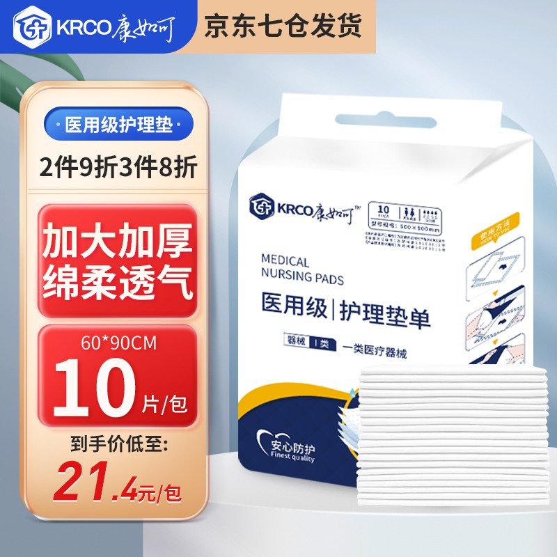 京东康如可家庭护理垫价格走势及用户评测