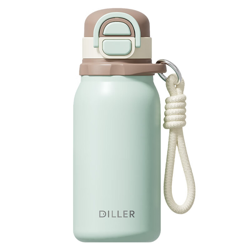 迪乐贝尔(Diller)保温杯便携杯子学生女生高颜值水杯户外迷你口袋随行杯 红色-400ML 保温杯