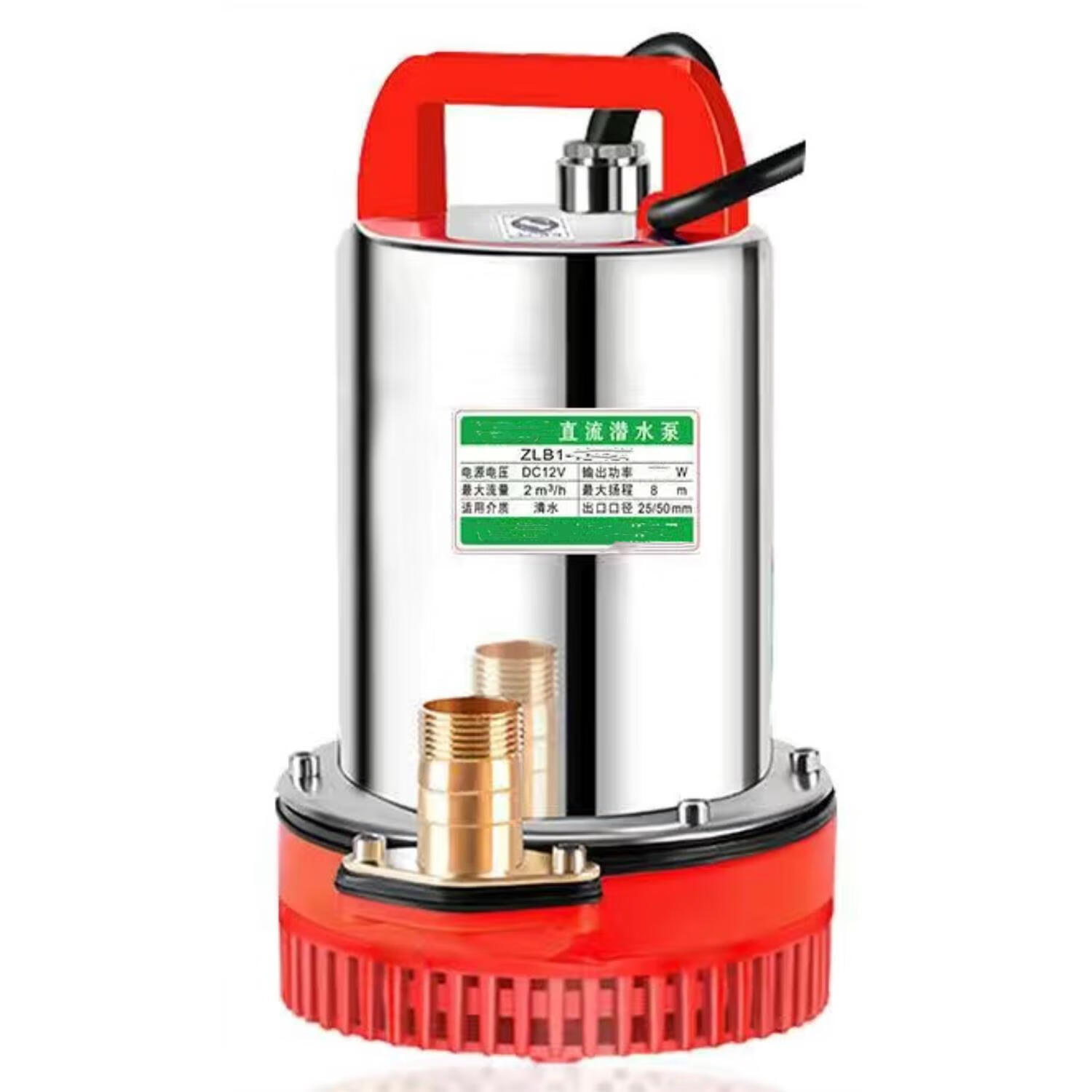 不锈钢直流深井潜水泵48v60v72v高扬程家用农用灌溉电动车抽水泵 24v