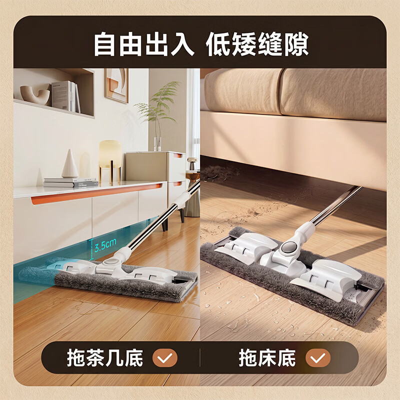 佳帮手夹布平板拖把家用一拖净免手洗2026洗脸巾神器老式墩布拖布 【包邮】老式夹布 | 40cm拖头 | 共1布