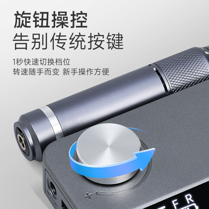 卡妞(kaniu)美甲打磨机便携充电式手持专业卸甲工具前置处理修指甲美甲店专用 KN601粉色丨空心杯丨45000转【美甲店推荐】 1件